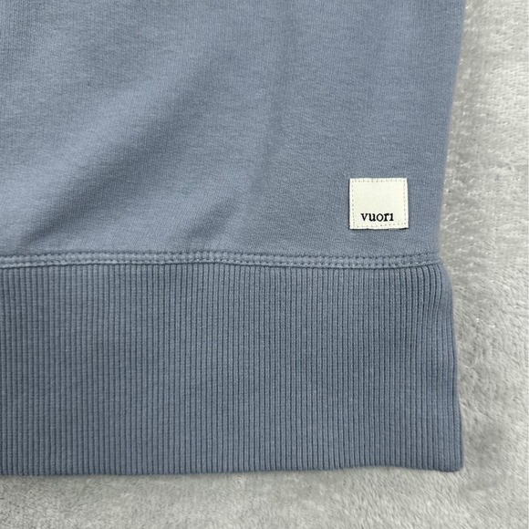Vuori Laguna Henley Sweatshirt Womens Large Blue Gray Organic Cotton Relaxed Fit - Picture 3 of 12